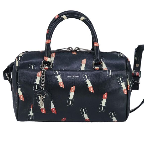 Saint Laurent Baby Duffle Black Leather Handbag (Pre-Owned) - Picture 2 of 16